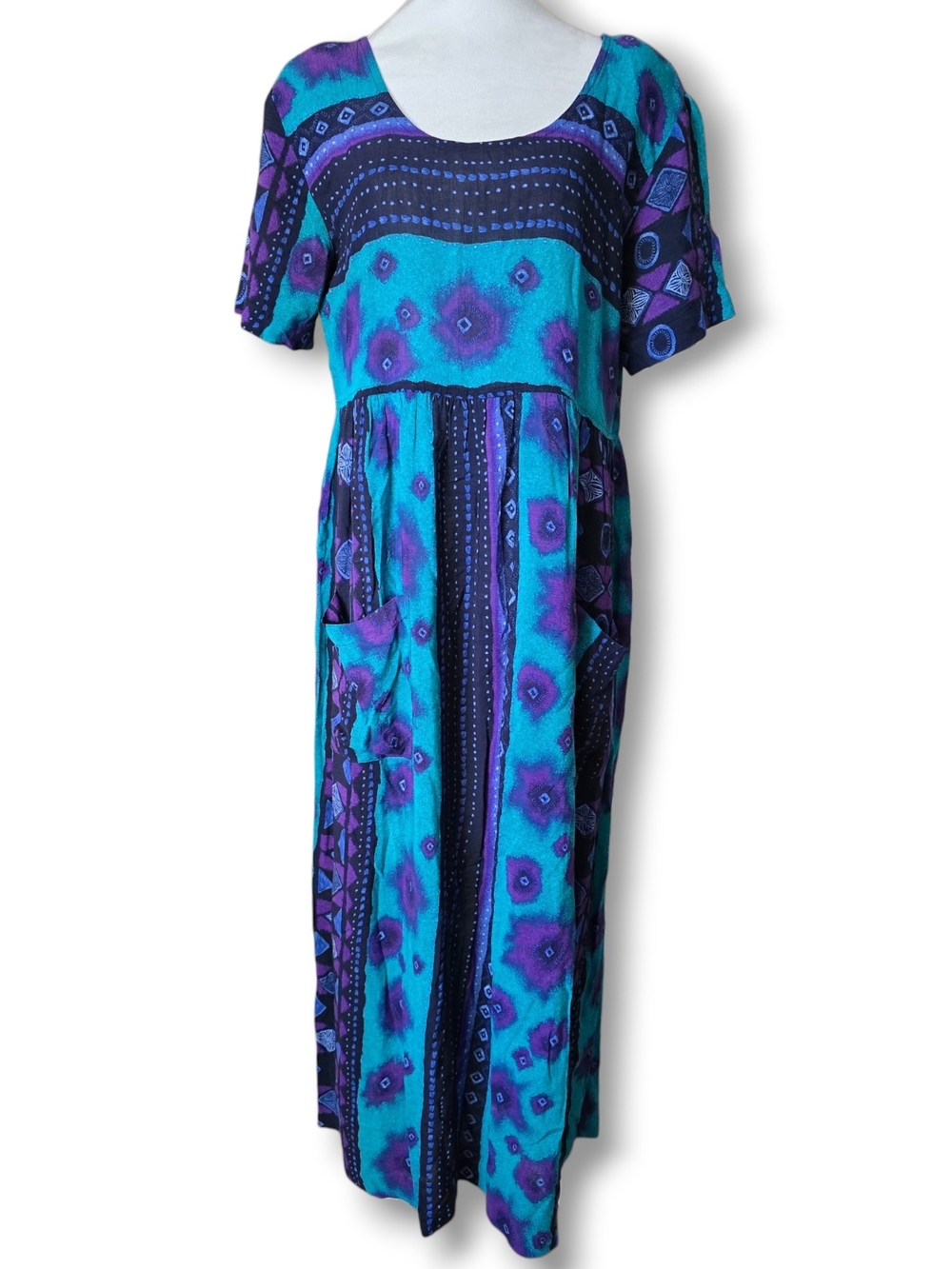 Vintage Rabbit Rabbit Rabbit Vibrant Maxi Dress - Size 8